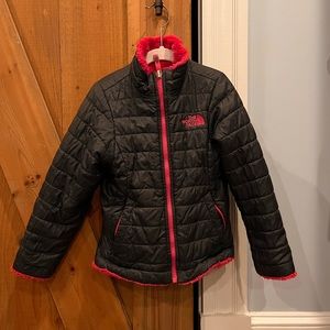 North face reversible girl fleece jacket